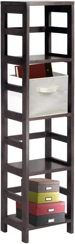 Winsome 4 tier Wood Leo model name Shelving, Small, Espresso - LeafyLoom