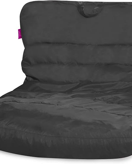 Posh Creations Structured Comfy Bean Bag Chair for Gaming, Reading, and Watching TV, Laguna Lounger, Microsuede - Charcoal Gray - LeafyLoom
