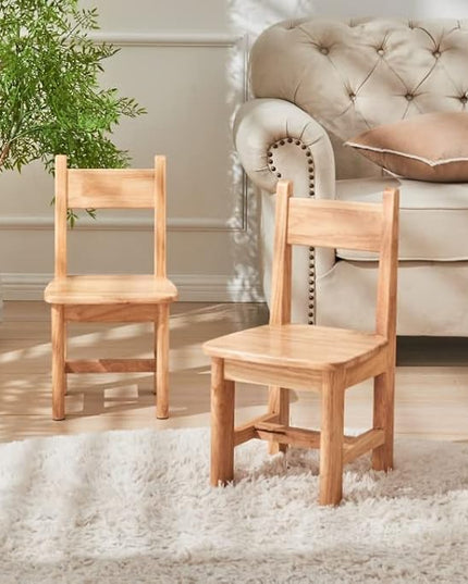 Pure Wood Solid Wood Children Chair for Kids, Kindergarten and Kids' Home Furniture-Pair Set(2 Same Chairs) - LeafyLoom