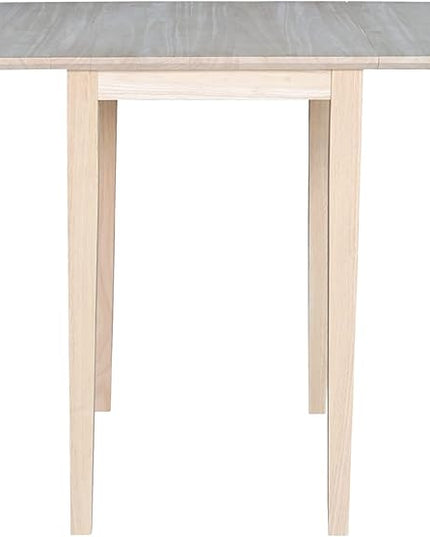 International Concepts Small Drop-leaf Table, Unfinished - LeafyLoom