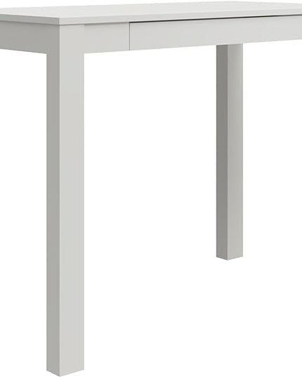 Ameriwood Home Parsons Desk with Drawer, White - LeafyLoom
