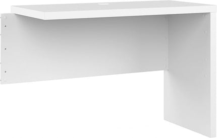 Bush Business Furniture Echo Desk Return/Bridge, Pure White - LeafyLoom