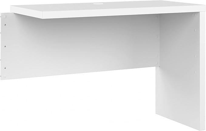 Bush Business Furniture Echo Desk Return/Bridge, Pure White - LeafyLoom
