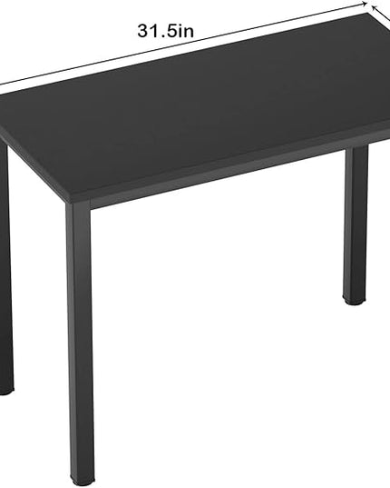 sogesfurniture 31.5 inches Office Desk Computer Desk Gaming Desk Computer Table Sturdy Writing Workstation for Home Office, Black - LeafyLoom