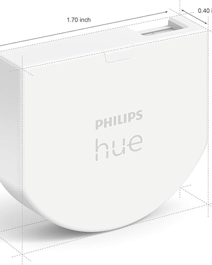Philips Hue Wall Switch Module, White - 1 Pack - Indoor - Keeps Hue Smart Lights Reachable When Switch is Off - Requires Hue Lights and Hue Bridge PhilipsHue