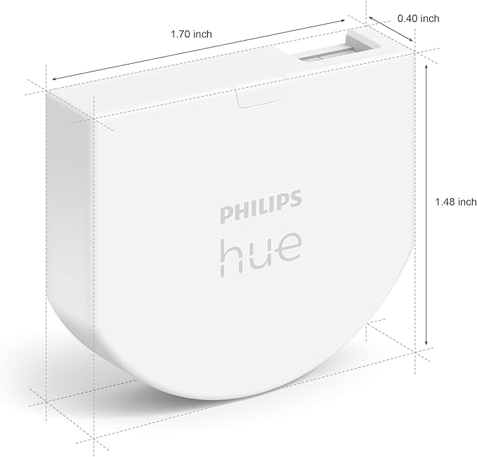 Philips Hue Wall Switch Module, White - 1 Pack - Indoor - Keeps Hue Smart Lights Reachable When Switch is Off - Requires Hue Lights and Hue Bridge PhilipsHue