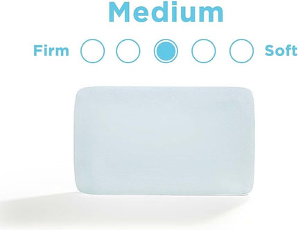 TEMPUR-ProForm + Cooling ProLo Pillow, Memory Foam, Queen, 5-Year Limited Warranty,Blue - LeafyLoom