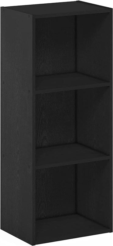 Furinno Luder Bookcase / Book / Storage , 3-Tier, Blackwood - LeafyLoom