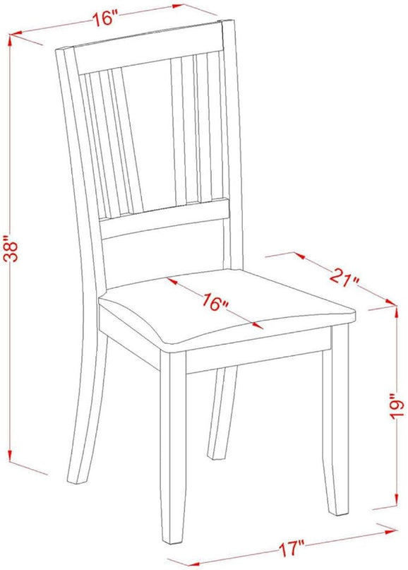East West Furniture ANDU3-MAH-LC Antique 3 Piece Room Furniture Set Contains a Round Dining Table with Pedestal and 2 Faux Leather Upholstered Chairs, 36x36 Inch, Mahogany - LeafyLoom
