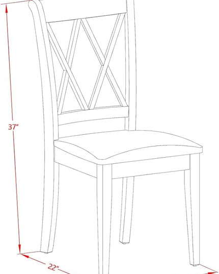 East West Furniture NDCL5-LWH-C Norden 5 Piece Room Set Includes a Rectangle Kitchen Table with Dropleaf and 4 Fabric Upholstered Dining Chairs, 30x48 Inch, Linen White - LeafyLoom