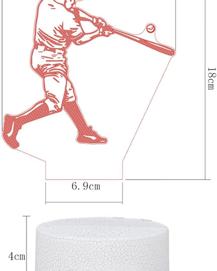 Baseball Gifts for Boys, Baseball Night Light with 16 Colors Remote Touch Adjustable Baseball Decor Toys Birthday Gifts for Boys - LeafyLoom