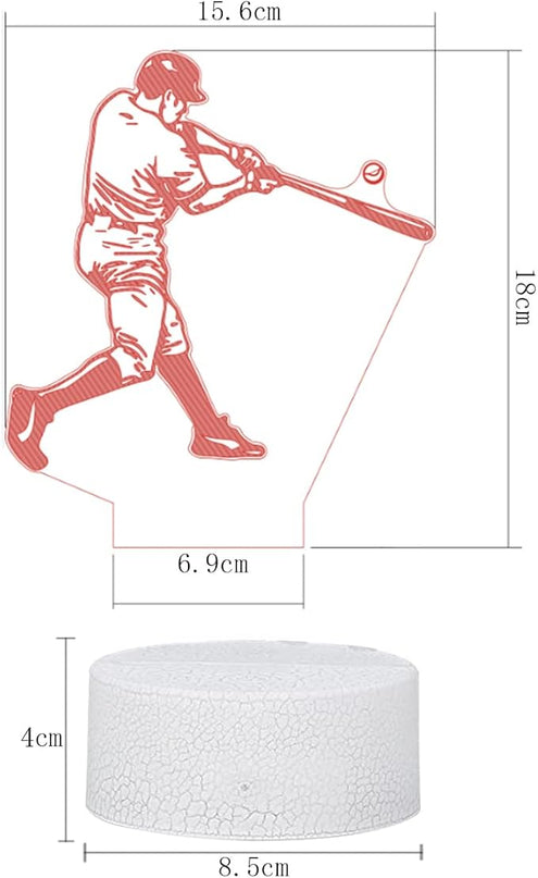 Baseball Gifts for Boys, Baseball Night Light with 16 Colors Remote Touch Adjustable Baseball Decor Toys Birthday Gifts for Boys - LeafyLoom