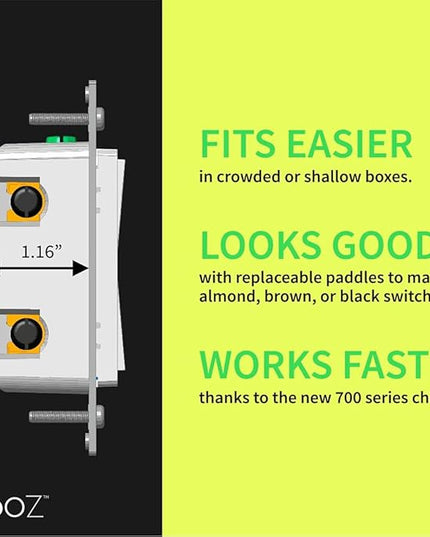 Zooz 800 Series Z-Wave Long Range On/Off Switch ZEN71 800LR, White | Direct 3-Way (No Add-On Switch Needed) | Z-Wave Hub Required ZOOZ