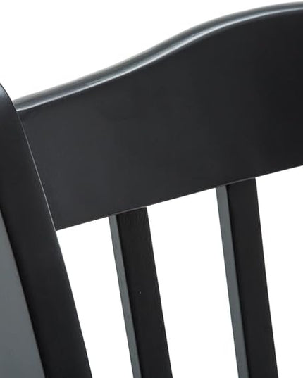 Boraam Shaker Chair, Black/Oak, Set of 2 - LeafyLoom