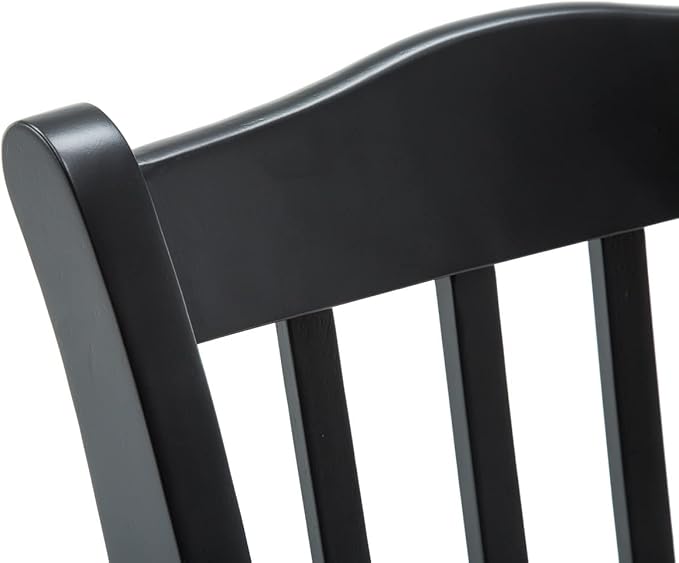 Boraam Shaker Chair, Black/Oak, Set of 2 - LeafyLoom