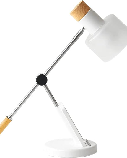 LED Desk Lamp, 180° Adjustable Desk Lamp for Home Office, Swing Arm Dimmable LED Table Lamp with Wireless Charger for Table Bedside Home Office Study, 6500K, 7W - LeafyLoom