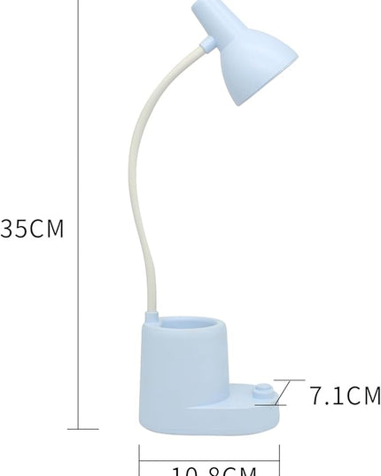 Office lamp Desk,Cordless Lamps Rechargeable,Blue,kids battery lamps for tables,Cute pen holder for desk,360° Rotating Hose,Adjust The Angle of Light Source at Will,Study Lamps for Desk,Mini lamp - LeafyLoom