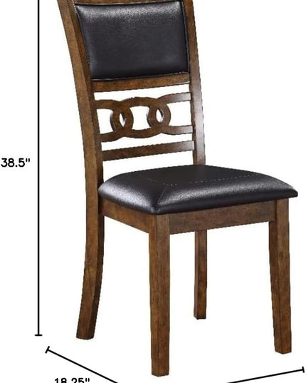 New Classic Furniture Gia Dining Chairs, Set of 2, Brown - LeafyLoom