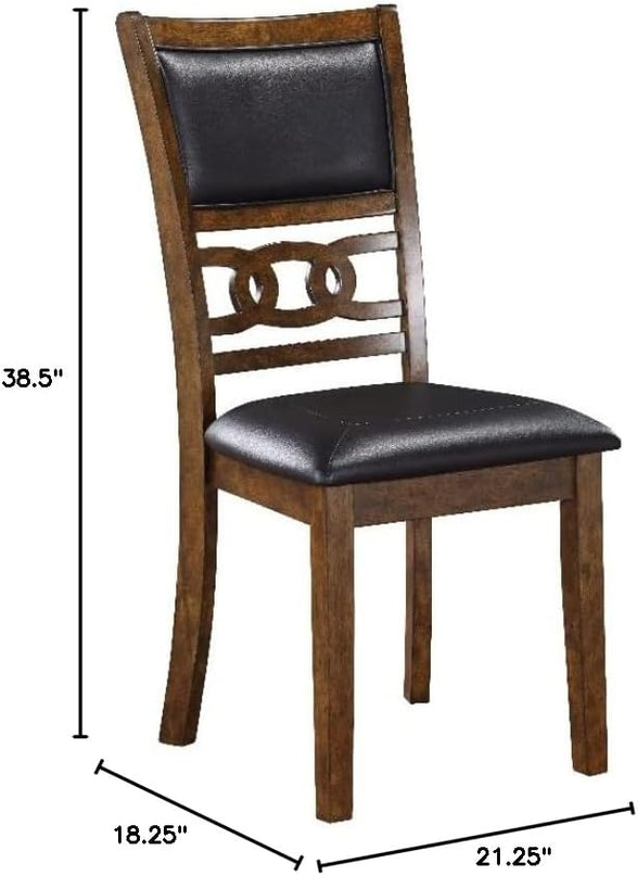 New Classic Furniture Gia Dining Chairs, Set of 2, Brown - LeafyLoom