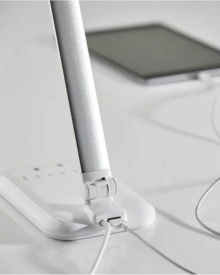 Adesso SL4903-02 Simplee Lennox LED Multi-Function Desk Lamp, Smart, 5 Color Temperature Modes, Improved Wellness and Circadian Rhythm, Dimmer Touch Switch, Reduced Eye Strain, 5ft, White - LeafyLoom