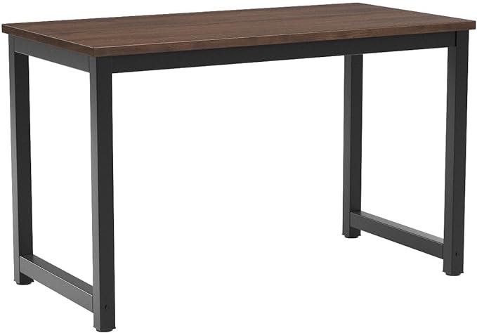 Tribesigns Modern Simple Computer Desk, 47 inch Vintage Office Desk Computer Table, Study Writing Study Desk Workstation for Home Office, Rustic Brown - LeafyLoom