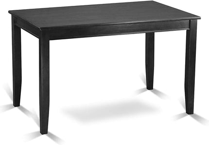 East West Furniture BUCK3-BLK-LC Buckland 3 Piece Counter Height Set Contains a Rectangle Kitchen Table and 2 Faux Leather Upholstered Dining Chairs, 30x48 Inch - LeafyLoom