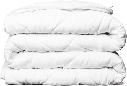 ViscoSoft Microfiber All Seasons Down Alternative Comforter - Cooling Breathable Premium Soft Reversible Microfiber Duvet Blanket, White, Full - LeafyLoom