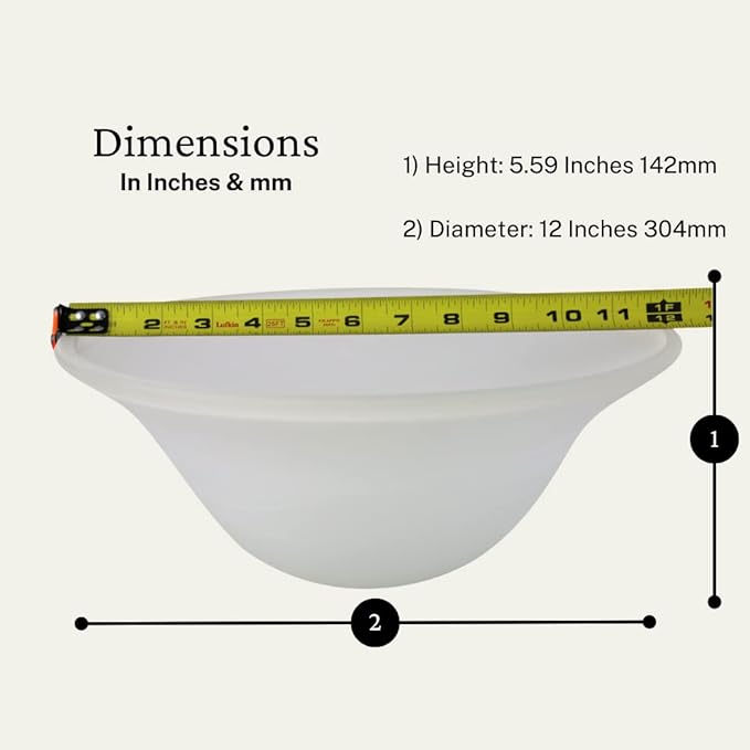 LIGHTACCENTS Alabaster White Glass Lamp Shade Replacement for Floor Lamp - Lamp Shade for Floor Lamps with Medium Base E26 Socket- Floor Lamp Shade - Floor Lamp Replacement Glass (White Marble) - LeafyLoom