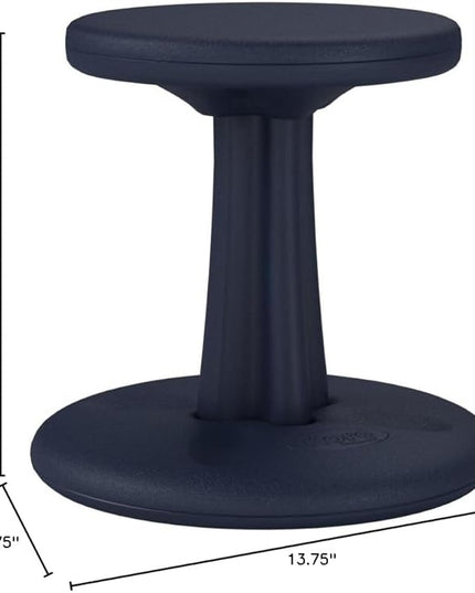 Kore Kids Wobble Chair - Flexible Seating Stool for Classroom & Elementary School, ADD/ADHD - Made in The USA - Age 6-7, Grade 1-2, Dark Blue (14in) - LeafyLoom