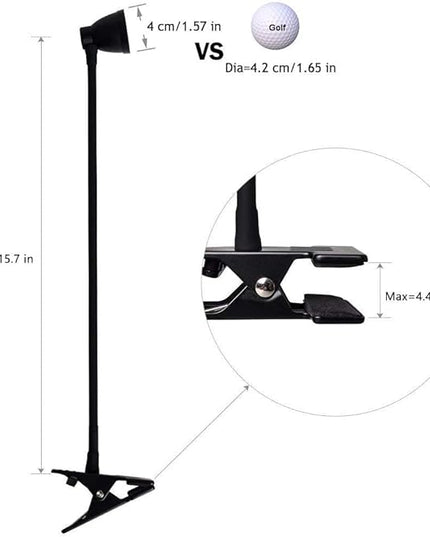 Clamp Desk Lamp, Clip on Reading Light, 3000-6500K Adjustable Color Temperature, 6 Illumination Modes, 10 Led Beads (Black) - LeafyLoom