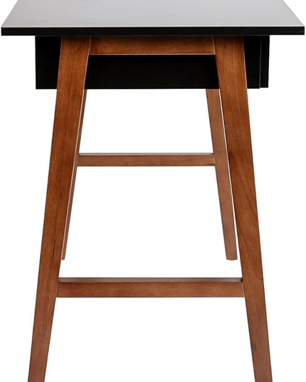 Flash Furniture Darla Computer Desk - Black Home Office Desk with Storage Drawer - 42" Long Writing Desk for Bedroom - LeafyLoom