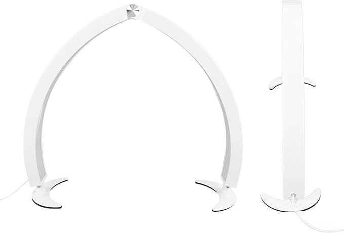 Jectse Half Moon Desk Lamp, 28 Inch Nail Desk Lamp LED Half Moon Light Nail Light with 10 Brightness and 7 Colors, Dimmable Half Moon Lamp for Nails Lash Extension Tattoo (US Plug) - LeafyLoom