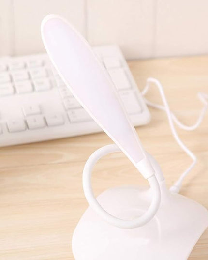 LED Table Lamp,Portable Eye-Protected Flexible Gooseneck Small Desk Lights for Dorm Study Office Bedroom-USB or 3 AA Batteries Powered -Not Include Batteries(1 Pack) - LeafyLoom