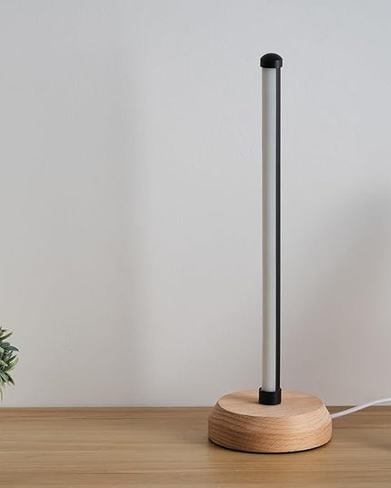Modern Led Wood Table Lamp, 3-Color Temperature Bedside Lamp,Bedroom Bedside Night Light, Dimmable Led Lighting, Creative Home Decor, Unique House warmging Gift - LeafyLoom