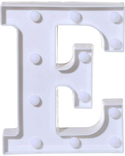 LED Marquee Letter Lights Sign E 26 Alphabet Light Up Letters Sign for Night Light Wedding Birthday Party Battery Powered Christmas Lamp Home Bar Decoration (E) - LeafyLoom