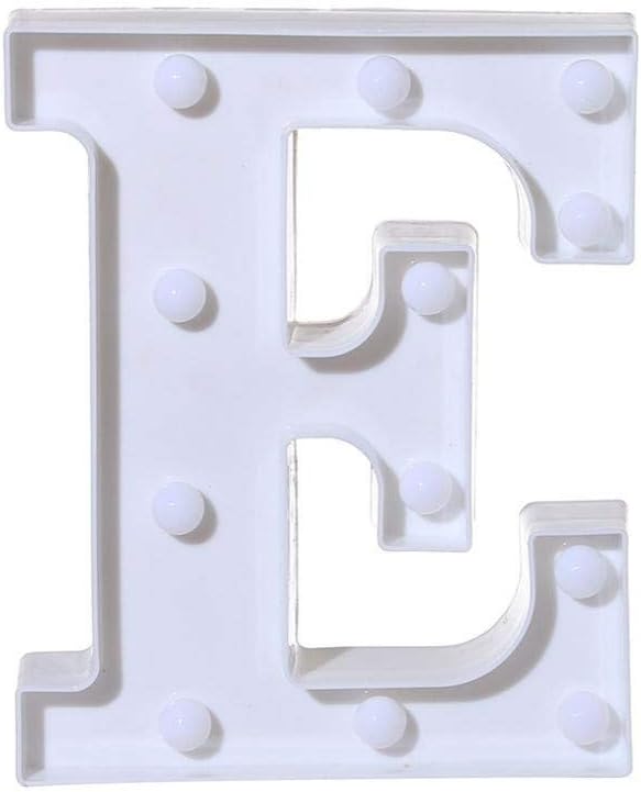 LED Marquee Letter Lights Sign E 26 Alphabet Light Up Letters Sign for Night Light Wedding Birthday Party Battery Powered Christmas Lamp Home Bar Decoration (E) - LeafyLoom