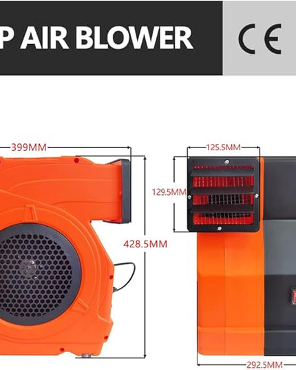 3HP Inflatable Bounce House Blower,2150W Commercial Air Blower for Large Water Slides,Inflatable Paint Booth,Castle and Jump Slides - LeafyLoom