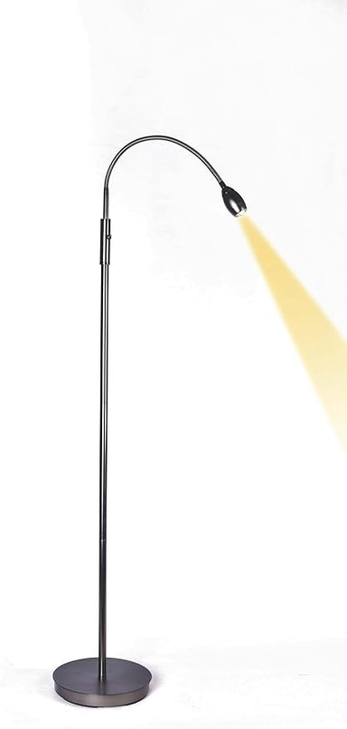 PATENTED Focus Adjustable LED Beam Floor Lamp with Gooseneck for Reading, Crafting or Hobby - LeafyLoom