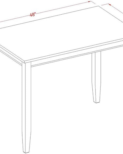 East West Furniture BUCK3-BLK-W 3 Piece Kitchen Counter Height Set Contains a Rectangle Dining Room Table and 2 Wooden Seat Chairs, 30x48 Inch - LeafyLoom