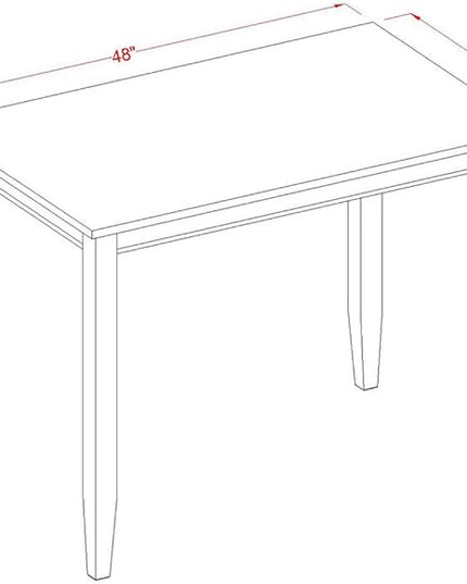East West Furniture BUCK3-MAH-W Buckland 3 Piece Counter Height Set Contains a Rectangle Kitchen Table and 2 Dining Room Chairs, 30x48 Inch - LeafyLoom