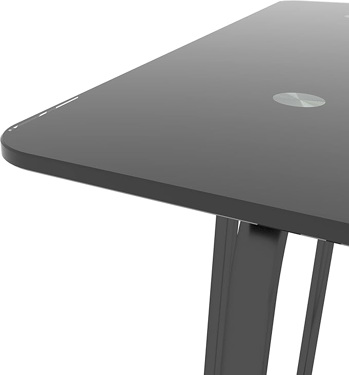 NicBex Small Kitchen Table Set for 4 Dining Room Set 5-Piece Rectangle Dining Table Set with Metal Frame, Tempered Glass Dining Table for Kitchen, Living Room, Black - LeafyLoom