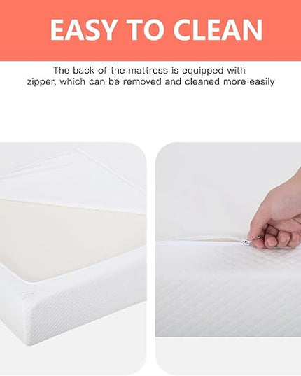 FDW 5 Inch Gel Memory Foam Mattress Medium-Firm Mattress for Pressure Relief & Cooler Sleep Mattress for Kid Adults CertiPUR-US Certified Mattress in a Box, King - LeafyLoom