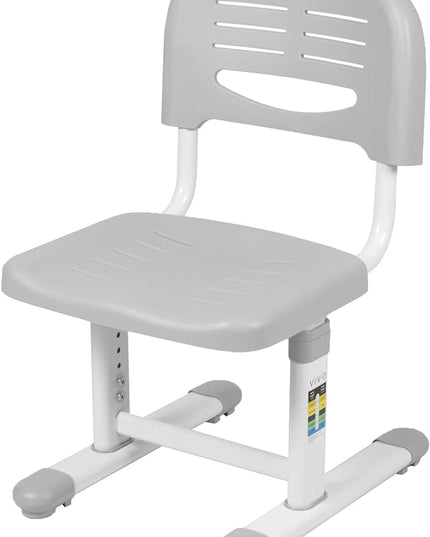 VIVO Gray Height Adjustable Kids Desk Chair, Chair Only, Designed for Interactive Workstation, Universal Children's Ergonomic Seat, DESK-V201G-CH - LeafyLoom