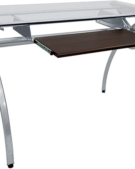 NicBex Laik-DW-00054-DX Desks, 43.25" W x 22.5" D x 29.5" H, White - LeafyLoom