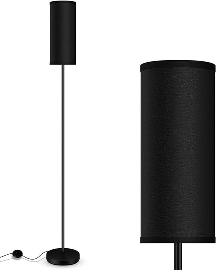 BoostArea Floor Lamps for Living Room, Dimmable floor lamp with 3 Color Temperatures Bulb, Black LED Floor Lamp, Modern Standing Lamp for Bedroom/Office/Study/Farmhouse(9W LED Bulb, Black Linen Shade) - LeafyLoom