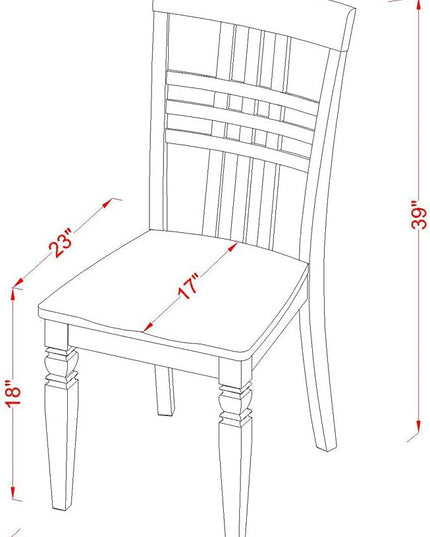 East West Furniture BOLG5-LWH-W 5 Piece Dining Table Set for 4 Includes a Round Kitchen Table and 4 Dinette Chairs, 42x42 Inch, Linen White - LeafyLoom