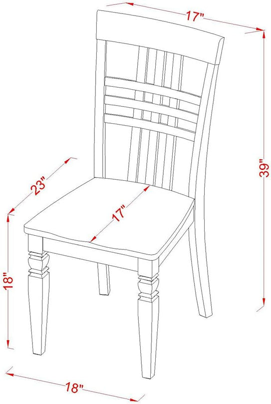 East West Furniture BOLG5-LWH-W 5 Piece Dining Table Set for 4 Includes a Round Kitchen Table and 4 Dinette Chairs, 42x42 Inch, Linen White - LeafyLoom