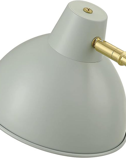 Globe Electric 30289 15" Desk Lamp, Matte Sage Green, Matte Gold Arm, Pivoting Shade, in-Line On/Off Rocker Switch, Home Décor, Lamp for Bedroom, Home Office Accessories, Desk Lamps for Home Office - LeafyLoom