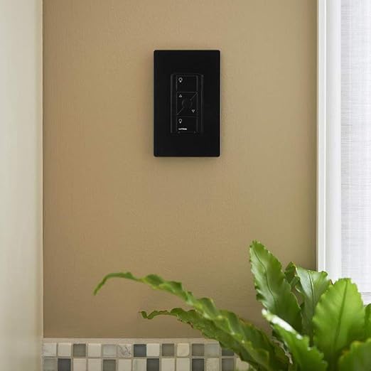 Lutron Caseta Original Smart Dimmer Switch ELV+ (Lutron Hub Required), 250W LED, Single-Pole/3-Way, Neutral Required, PD-5NE-BL, Black Lutron