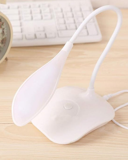LED Table Lamp,Portable Eye-Protected Flexible Gooseneck Small Desk Lights for Dorm Study Office Bedroom-USB or 3 AA Batteries Powered -Not Include Batteries(1 Pack) - LeafyLoom